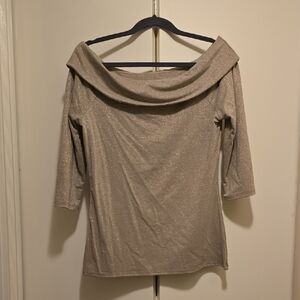 White House Black Market Shimmering Off-Shoulder Top